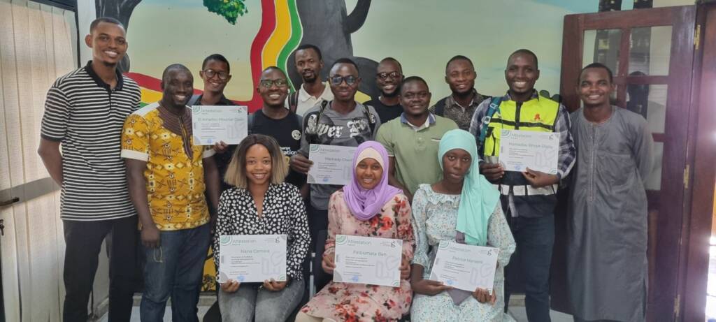 Photo de famille de la formation en cartographie numérique