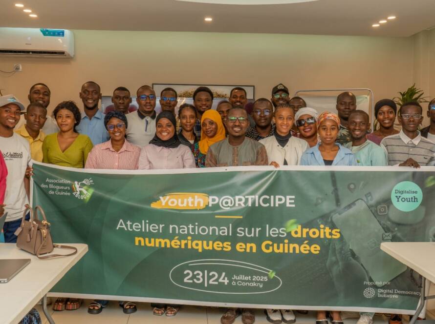 Face aux restrictions numériques persistantes en Guinée, l’ABLOGUI a organisé un atelier national pour former 25 jeunes issus des 8 régions du pays à la défense des droits numériques et au plaidoyer pour un espace numérique libre et inclusif.