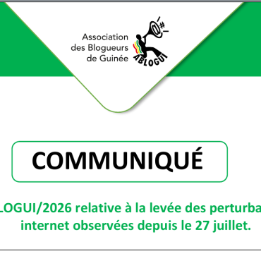 Déclaration N°003/BE/ABLOGUI/2026 relative à la levée des perturbations du réseau internet observées depuis le 27 juillet